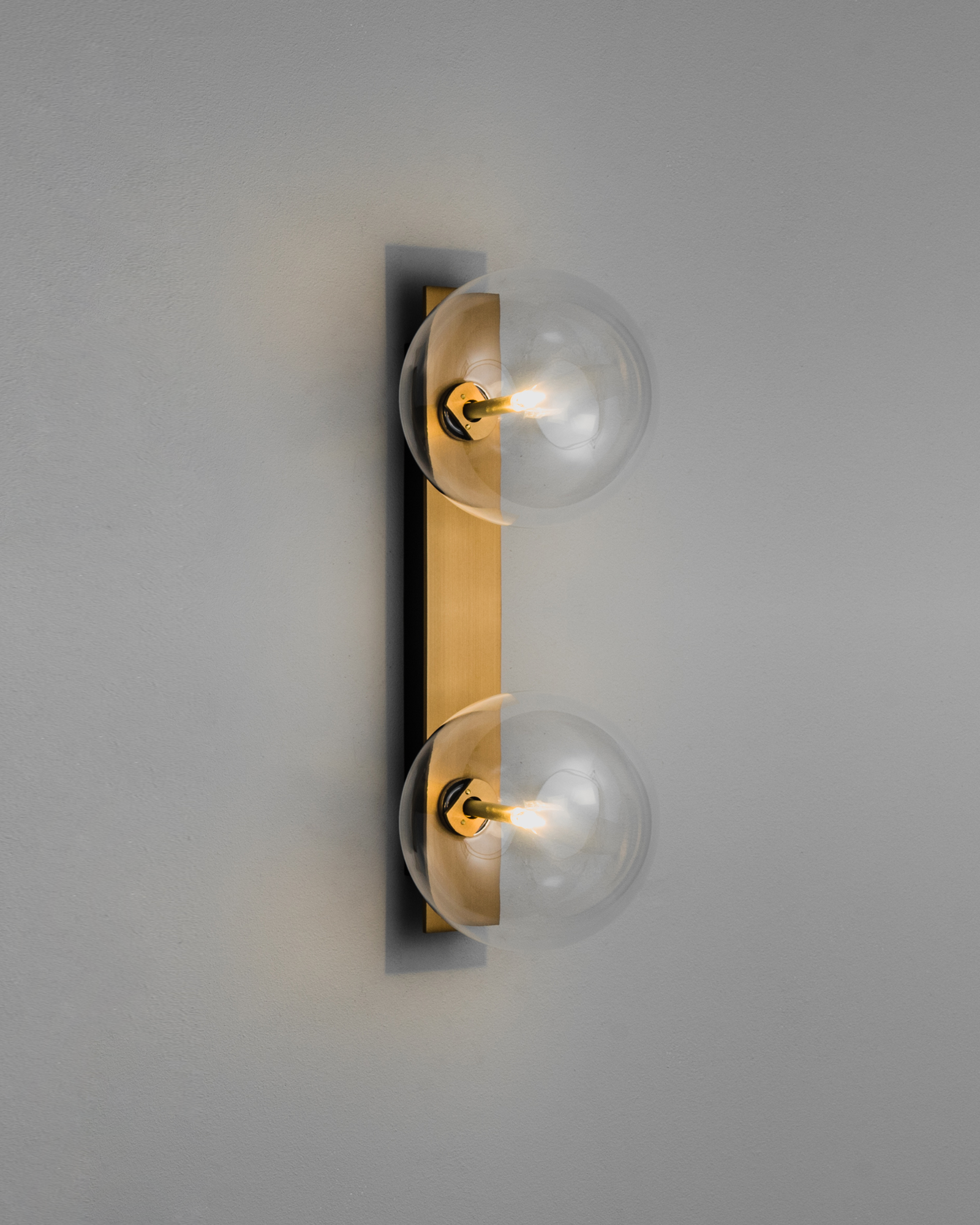 Metall/Glas - Designer-Wandleuchte, Metall/Glas