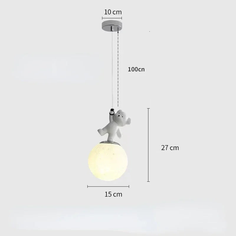 Rondea - LED-Pendelleuchte für Kinderzimmer Nordic Bear Glow