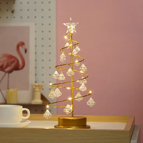Studio - Tischleuchte in Form eines Kristall-Weihnachtsbaums