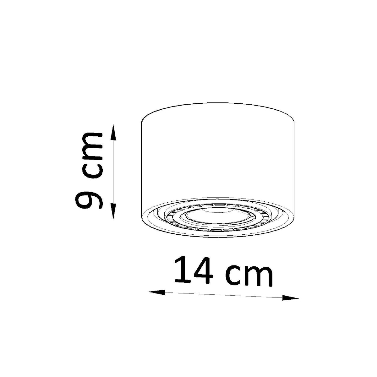 Claria - Runde Deckenleuchte in Betongrau, 14 cm Durchmesser