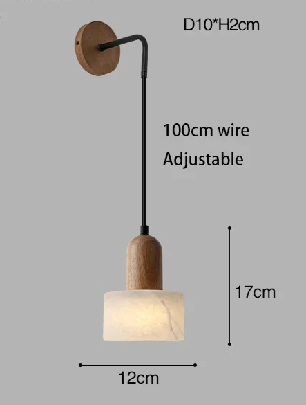 Marmor - Pendelleuchte E27 aus weißem Jade-Stein mit LED