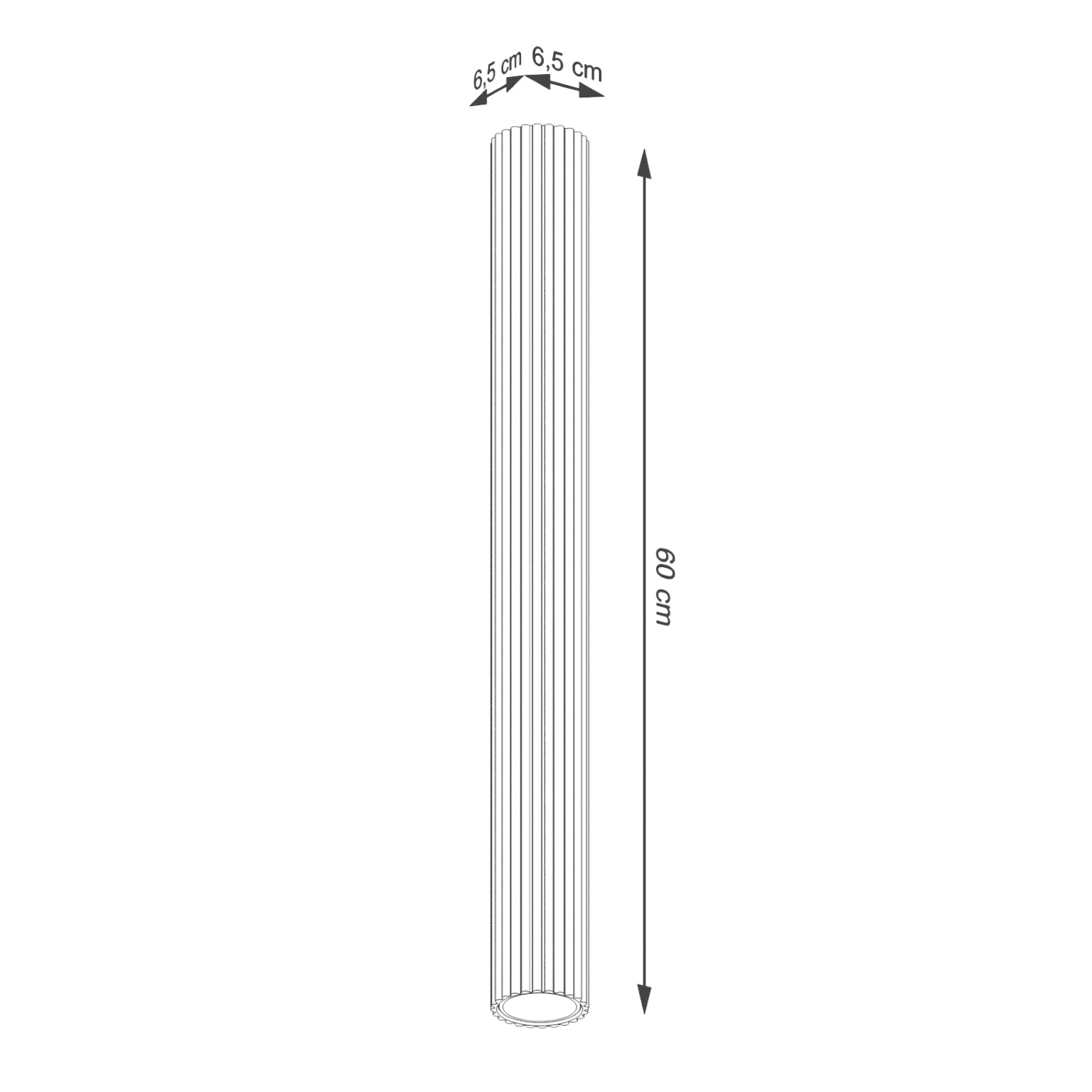 Lumio - Ockerrote Deckenleuchte GU10 60 cm
