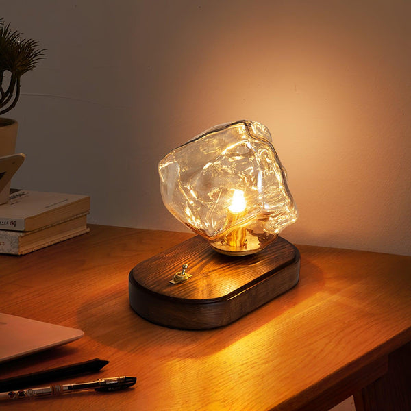 Studio - Glas Tischlampe Ice Stone Design