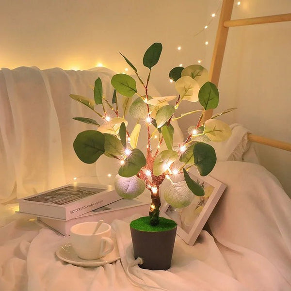 Bureia - LED-Nachtlicht mit Weihnachtszweig und Topf