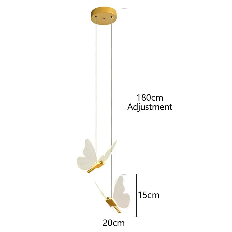 Schmetterlingsdesign - LED-Pendelleuchte,