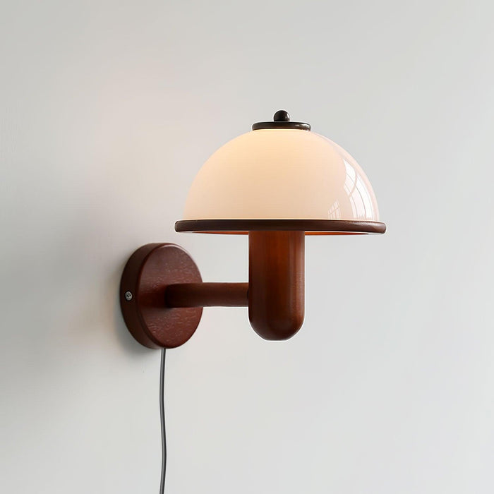 Pilzio - Holz Wandleuchte im Pilz Design