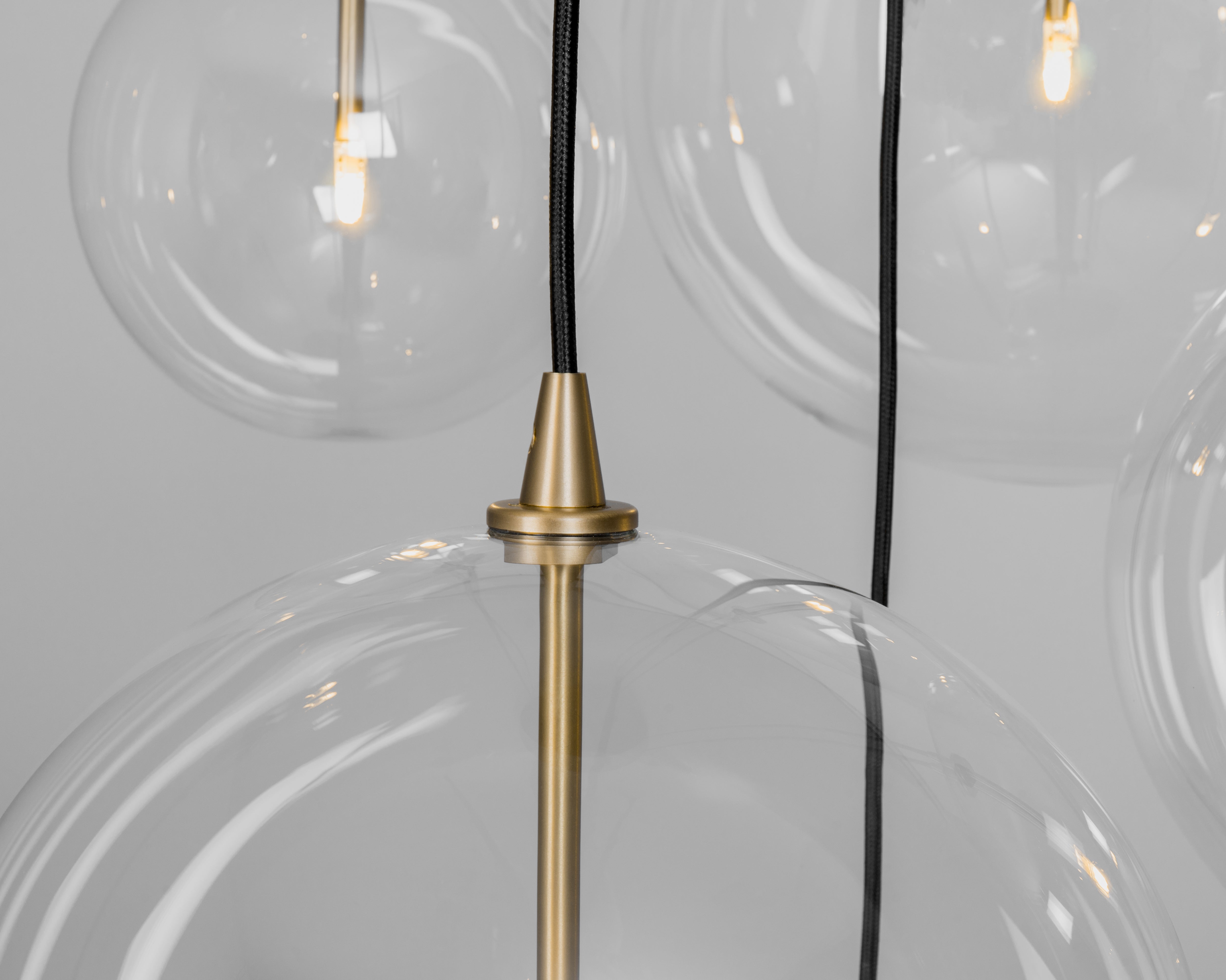 Metall/Glas - Cluster-Pendelleuchte, Metall/Glas, bis zu