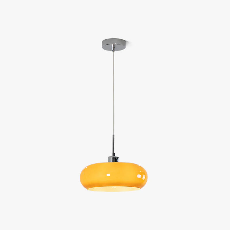 Polara - Glas Pendelleuchte Orange-Weiß