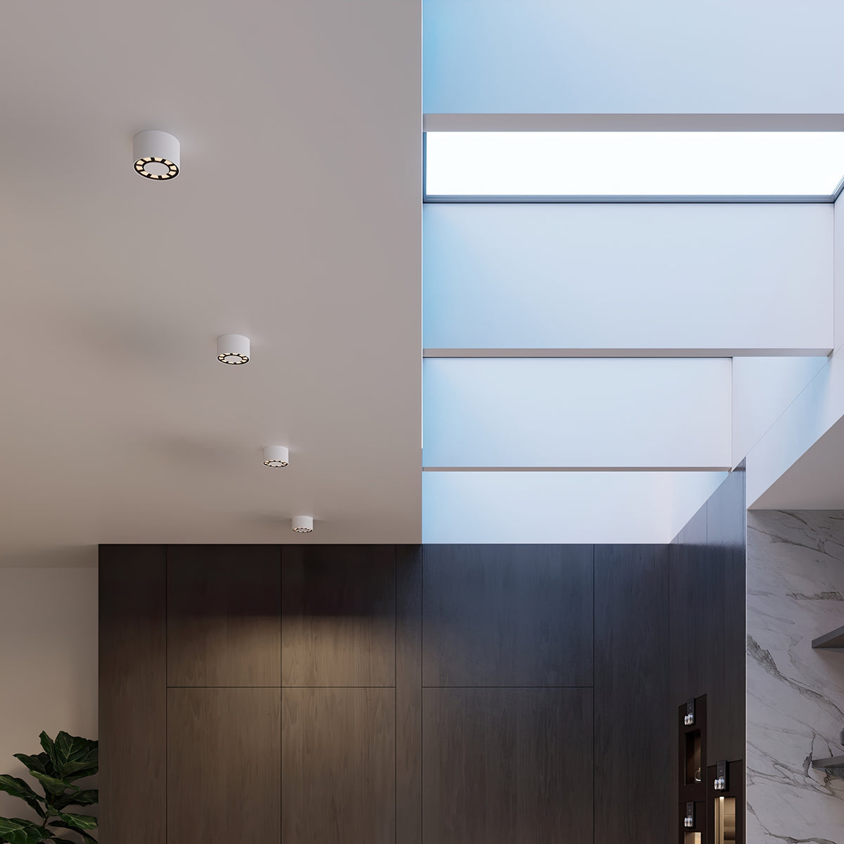 Lumio - LED-Deckenleuchte, weiß, 10 W, 4000 K, 1199 lm