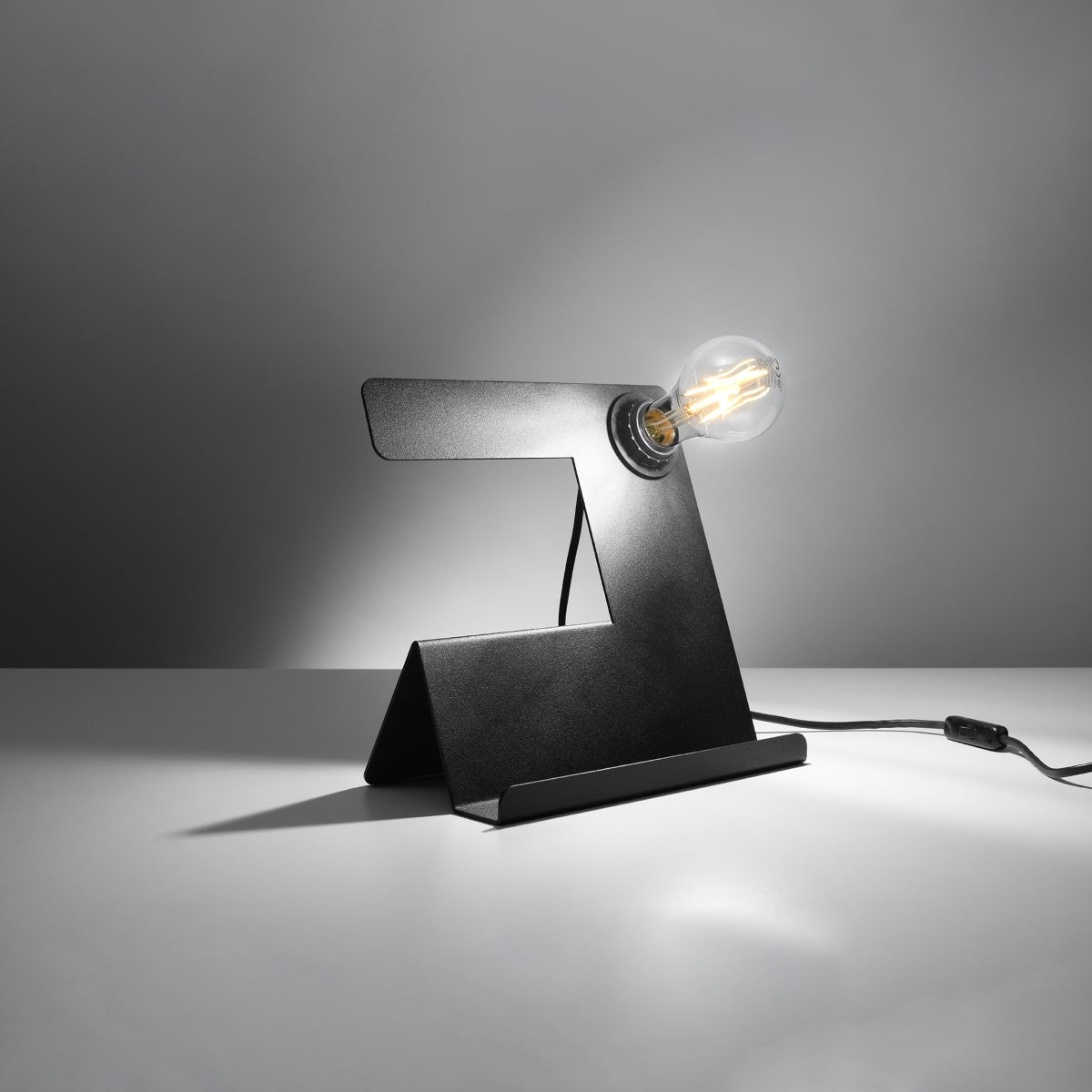Tabla - Schwarze Schreibtischlampe aus Stahl