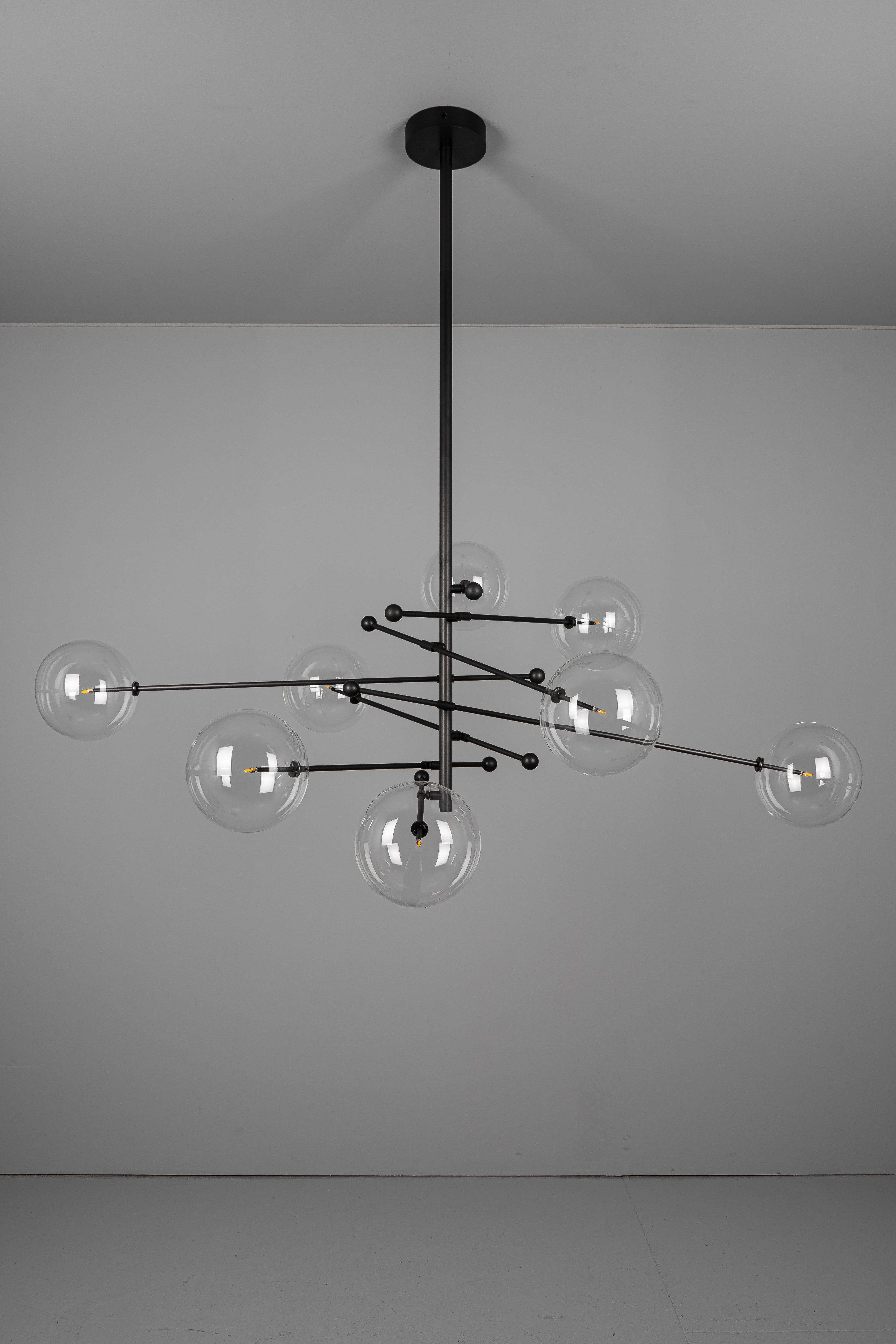 Aurela - Kronleuchter aus Metall und Glas mit 8 Armen