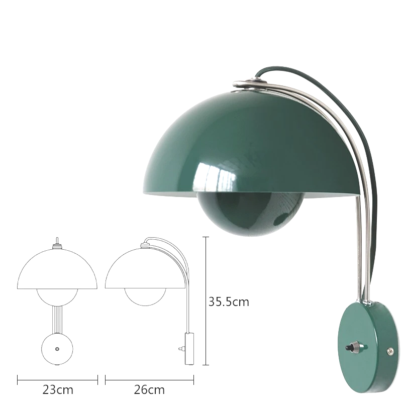 Skandinavische - Wandleuchte E27 mit integrierter LED