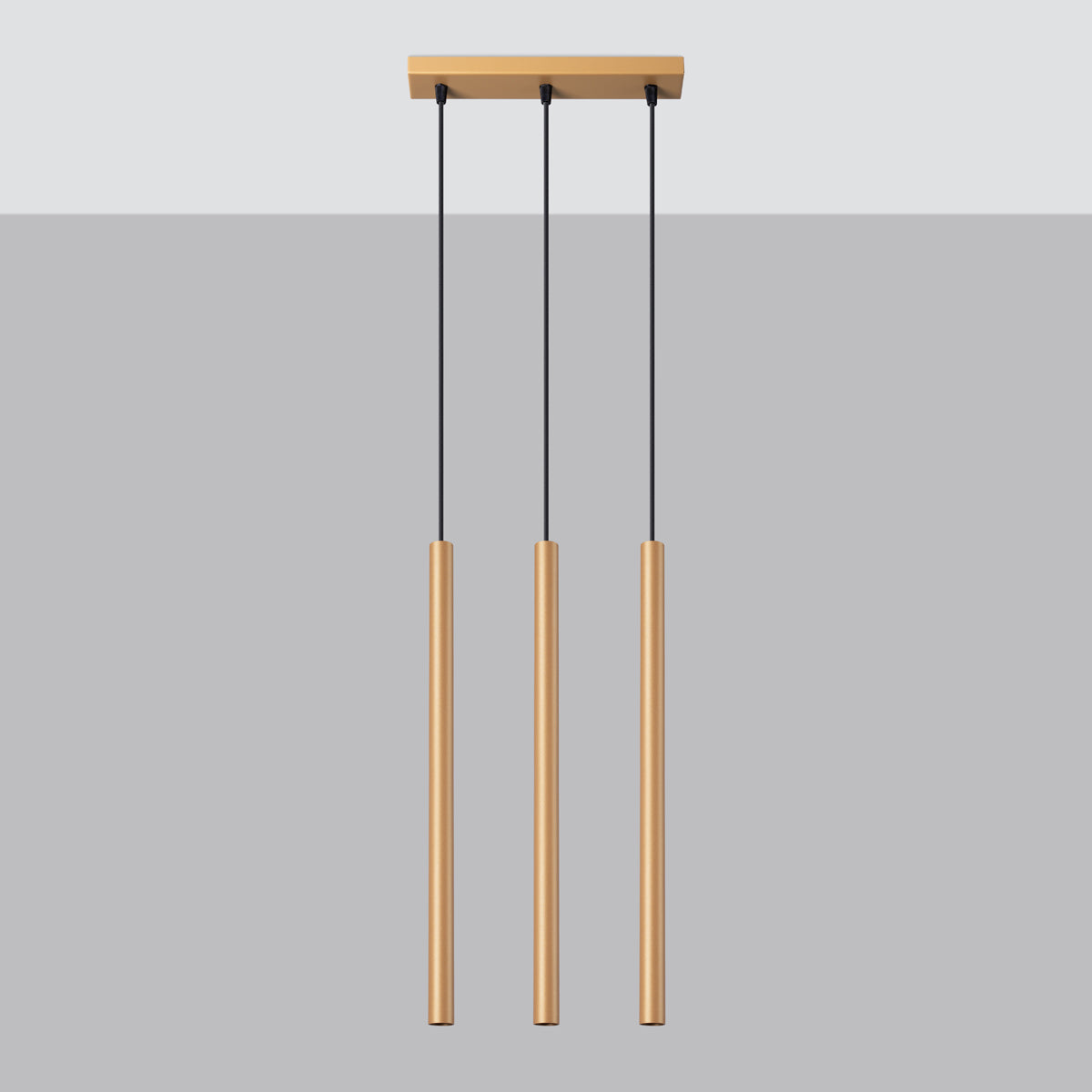 Rondea - 3-flammige Pendelleuchte, goldfarben