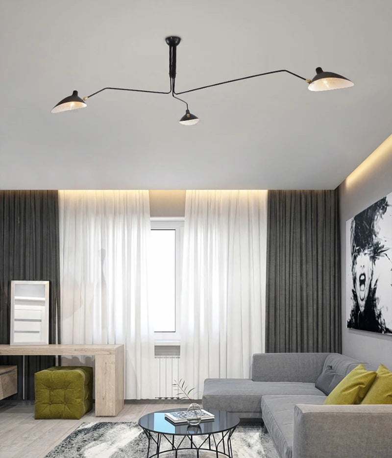 Drehbare - Industrie-Loftleuchte mit 6 Leuchtmitteln