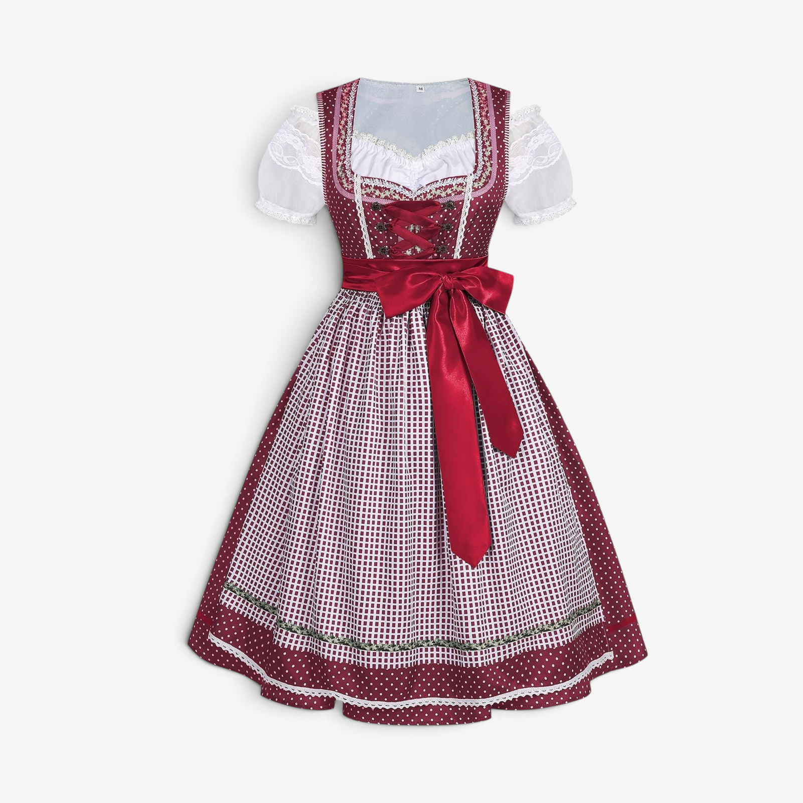 Damen Dirndlkleid mit Schnürung und Schürze