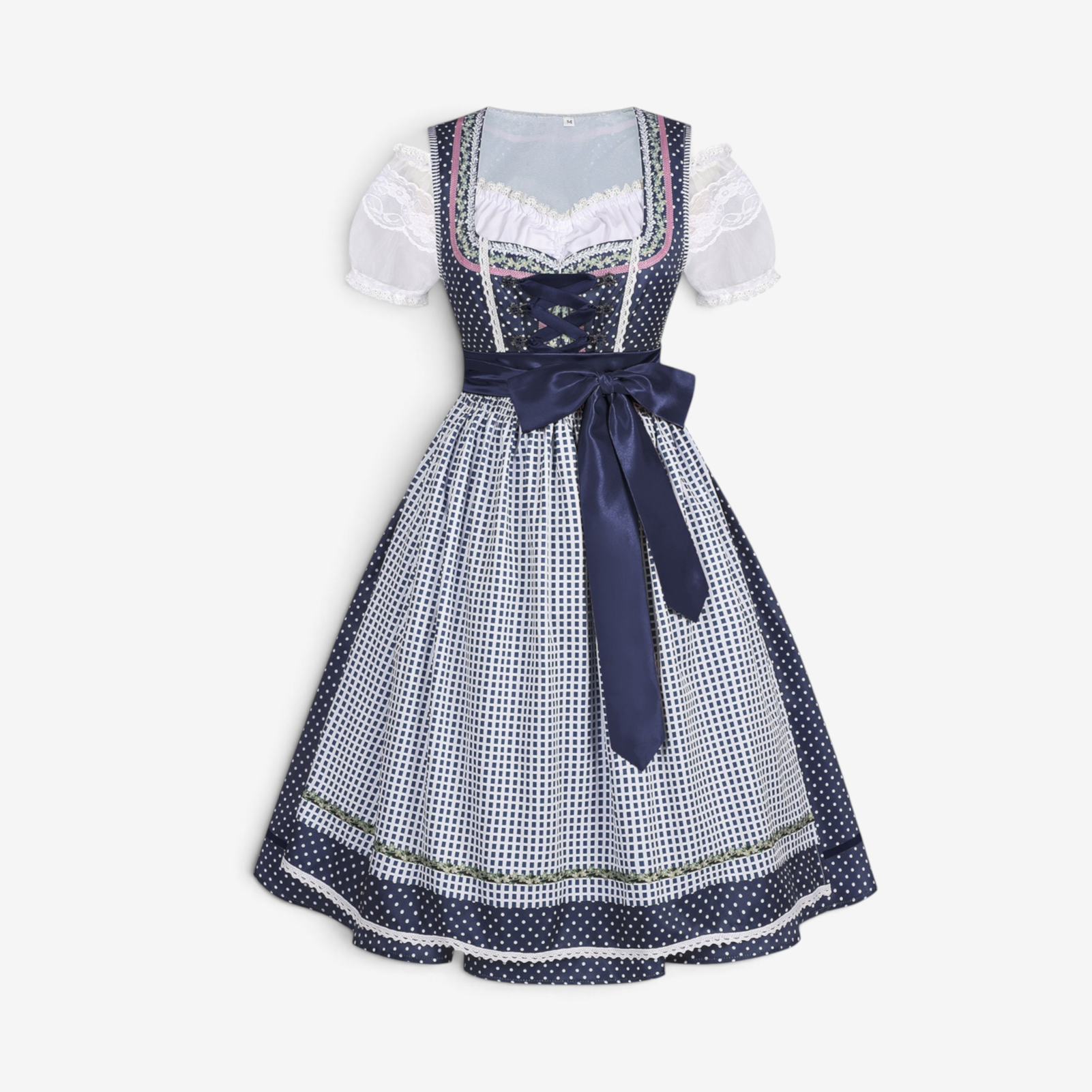 Damen Dirndlkleid mit Schnürung und Schürze