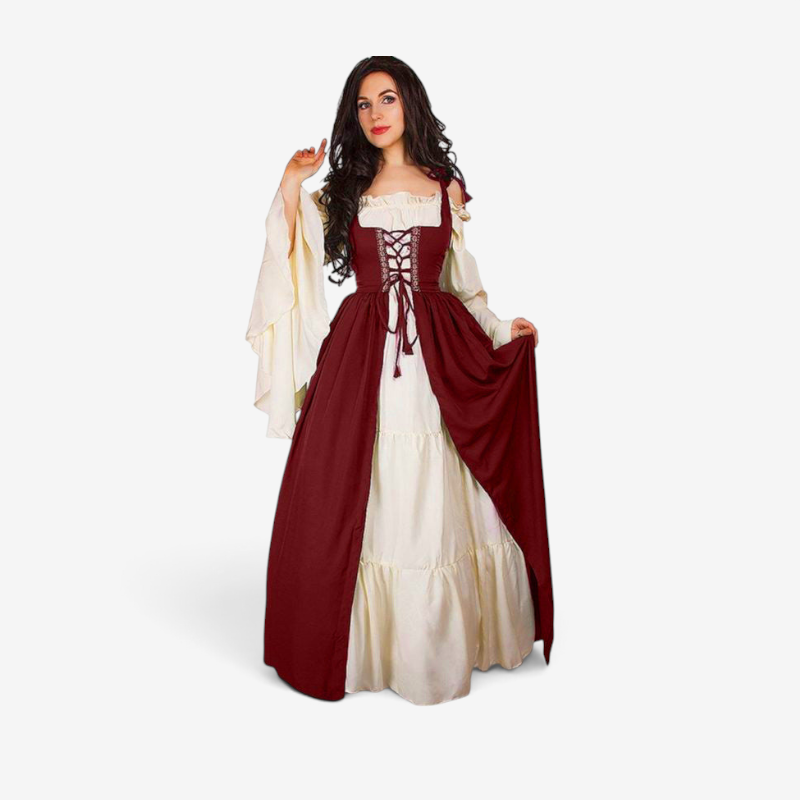 Damen Historisches Kleid mit V-Ausschnitt