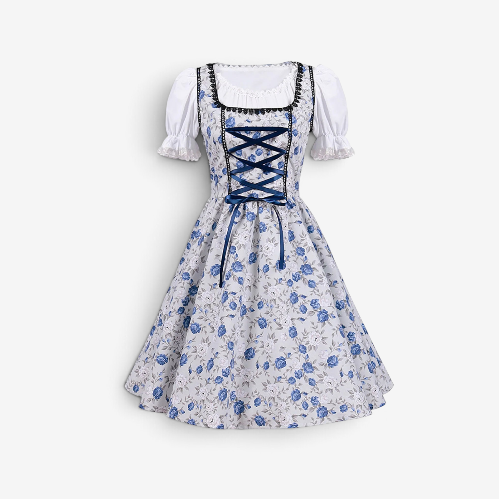 Damen Oktoberfest Kleid mit Blumenmuster