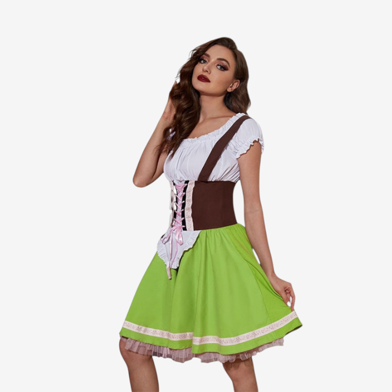 Damen Trachtenkleid mit Korsett und Tellerrock