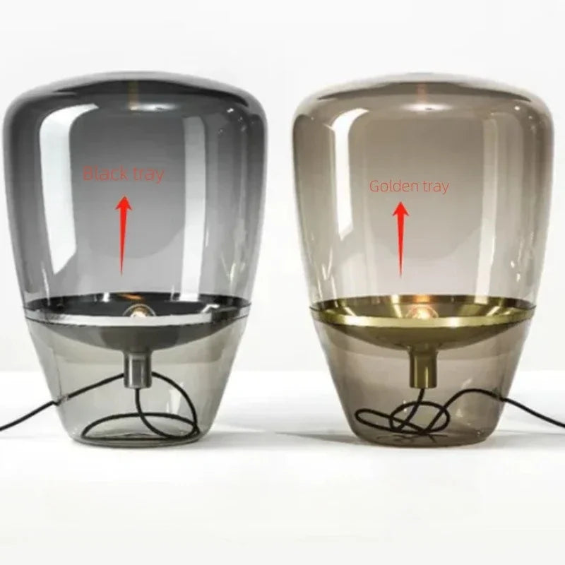 Skandinavische - Glas-Tischleuchte AuroraGlow