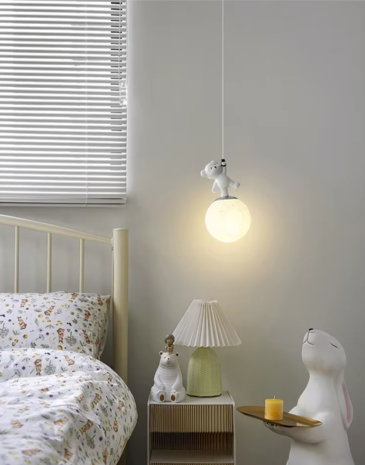 Rondea - LED-Pendelleuchte für Kinderzimmer Nordic Bear Glow