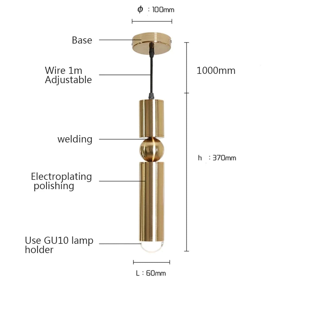 Aurela - Goldene LED-Pendelleuchte AUREA