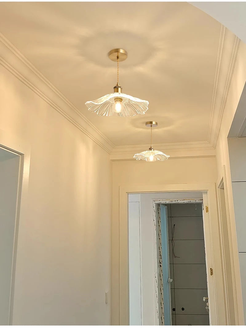 Celira - Art-Deco-Pendelleuchte aus Glas und Eisen