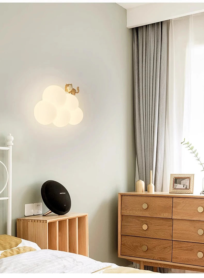 Luara - Wandleuchte für Kinderzimmer mit Tiermotiven, weiß