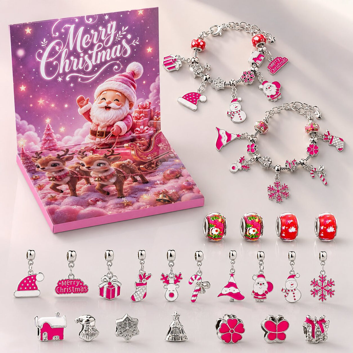 Beadistry - Adventskalender mit 24 Schmuckteilen für Armbänder