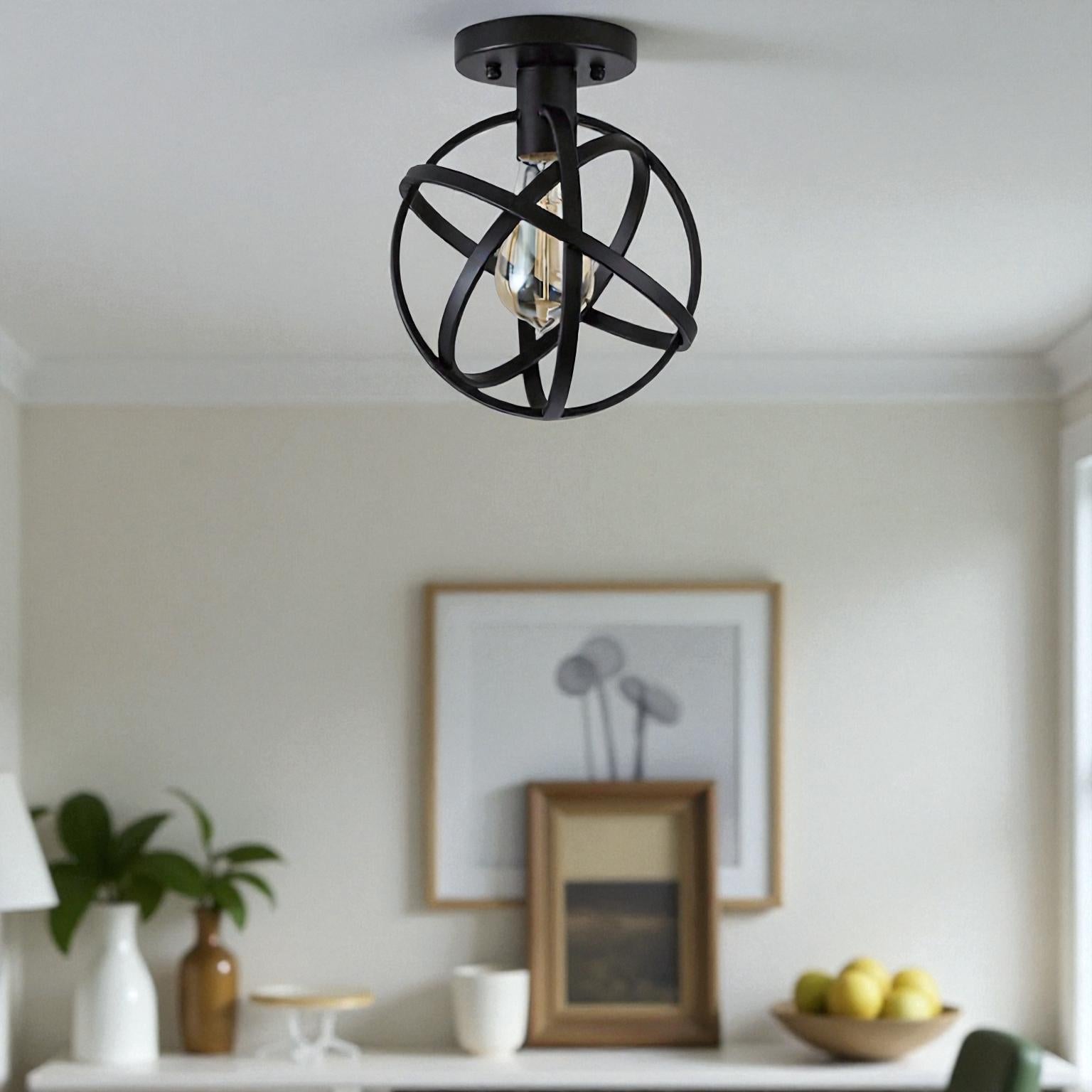 Laternen-Deckenlampe mit Einbau Dekorative Beleuchtung