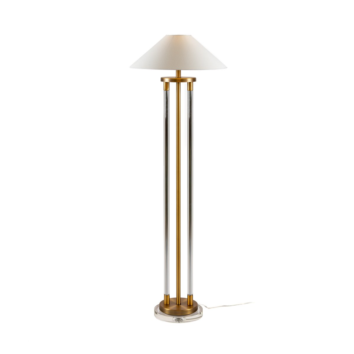 Alexandra - Thai -Goldene Stehlampe, 136 cm hoch, mit Glas