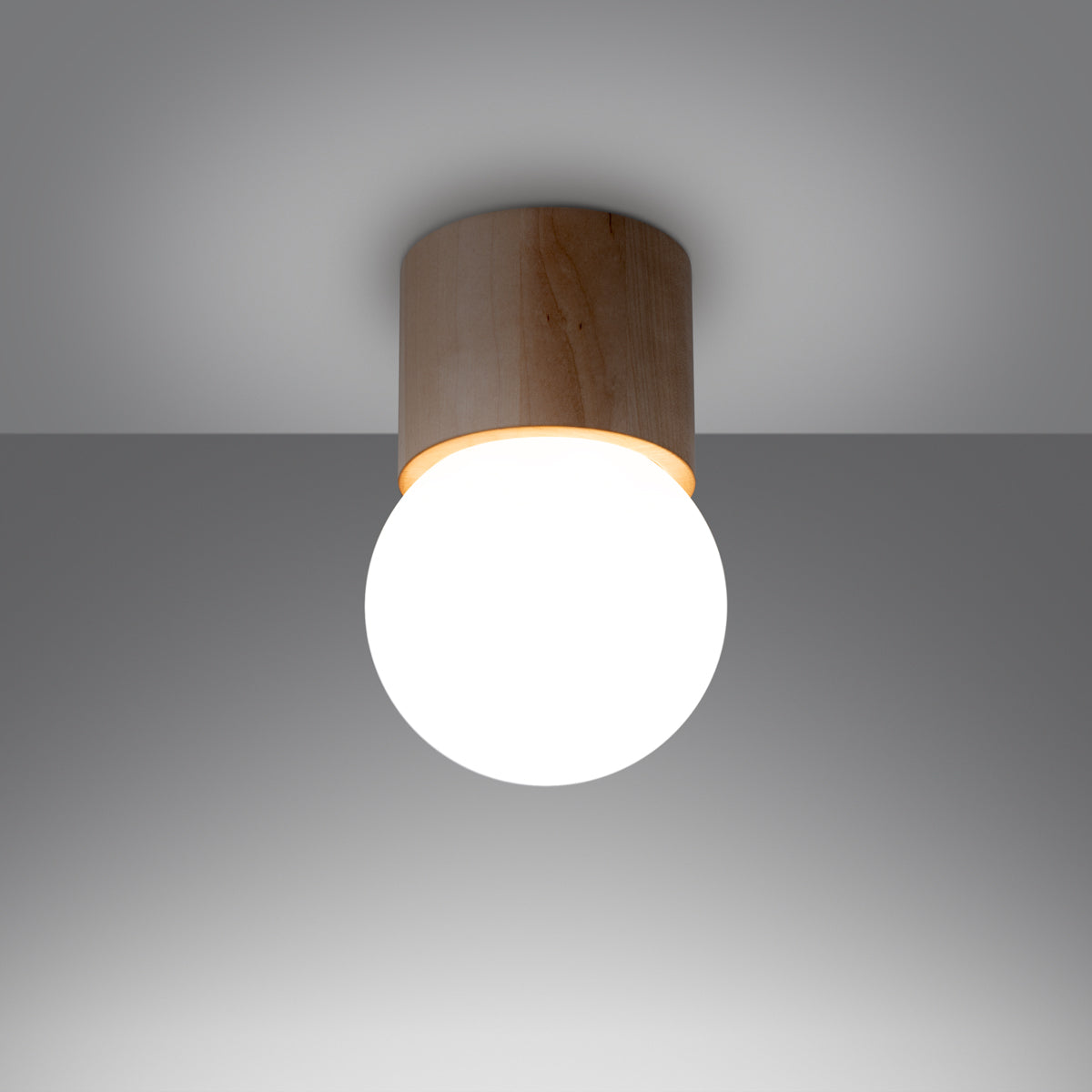 Lucero - Deckenleuchte aus Holz, 12 cm Durchmesser