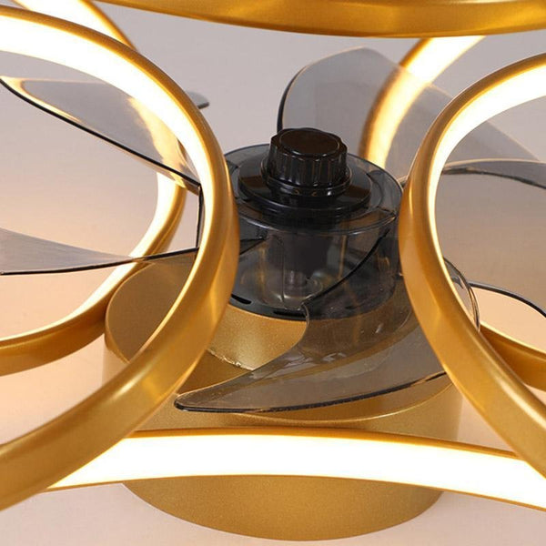 Solara - LED-Deckenleuchte in Blumenform mit Ventilator