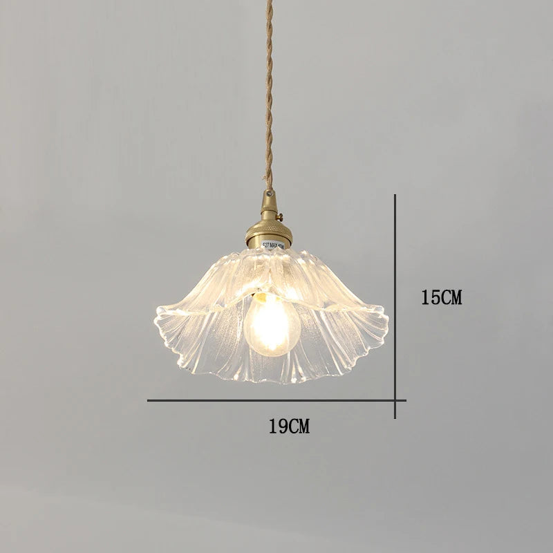 Celira - Art-Deco-Pendelleuchte aus Glas und Eisen