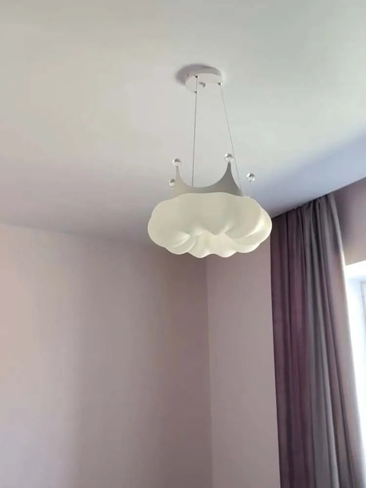 Nimbus - Kronen-Pendelleuchte für Kinderzimmer, cremeweiß