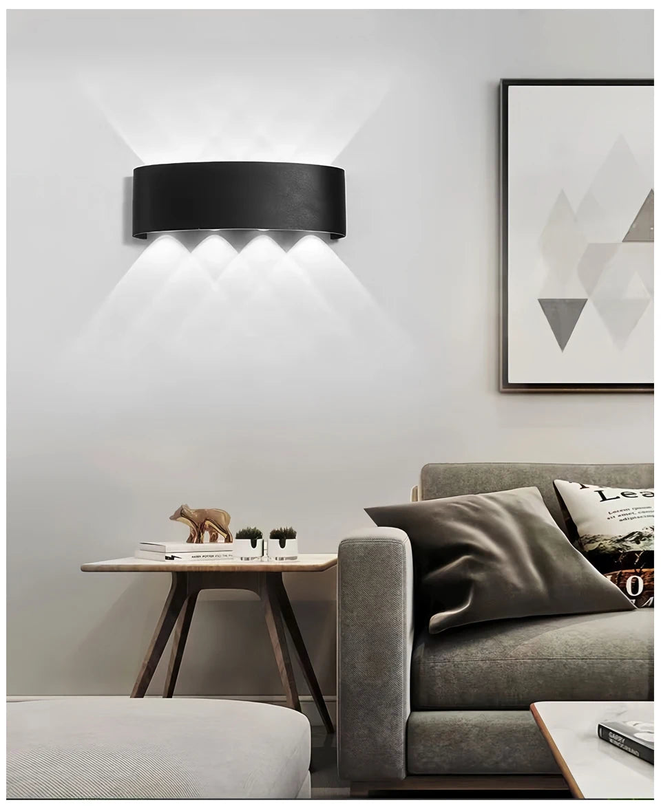 AURAGLOW - UpDown LED Wandleuchte wasserdicht IP, 90–260V