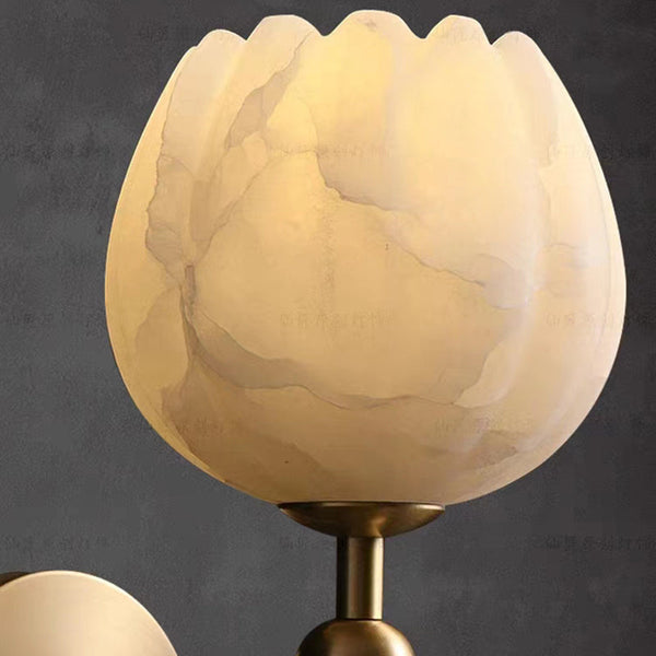 Marble - Wandleuchte Marble Rose aus Kupfer und Marmor