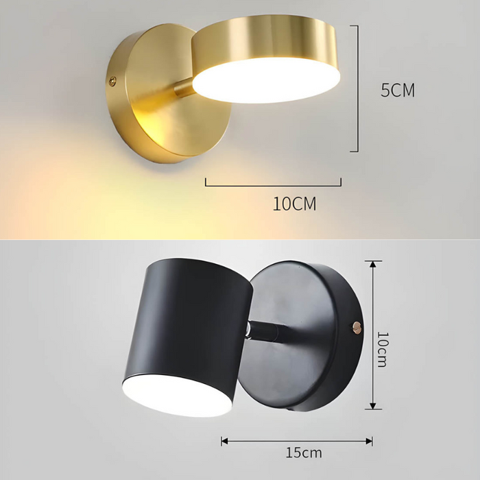 Skandinavische - LED-Wandleuchte in Kupferoptik