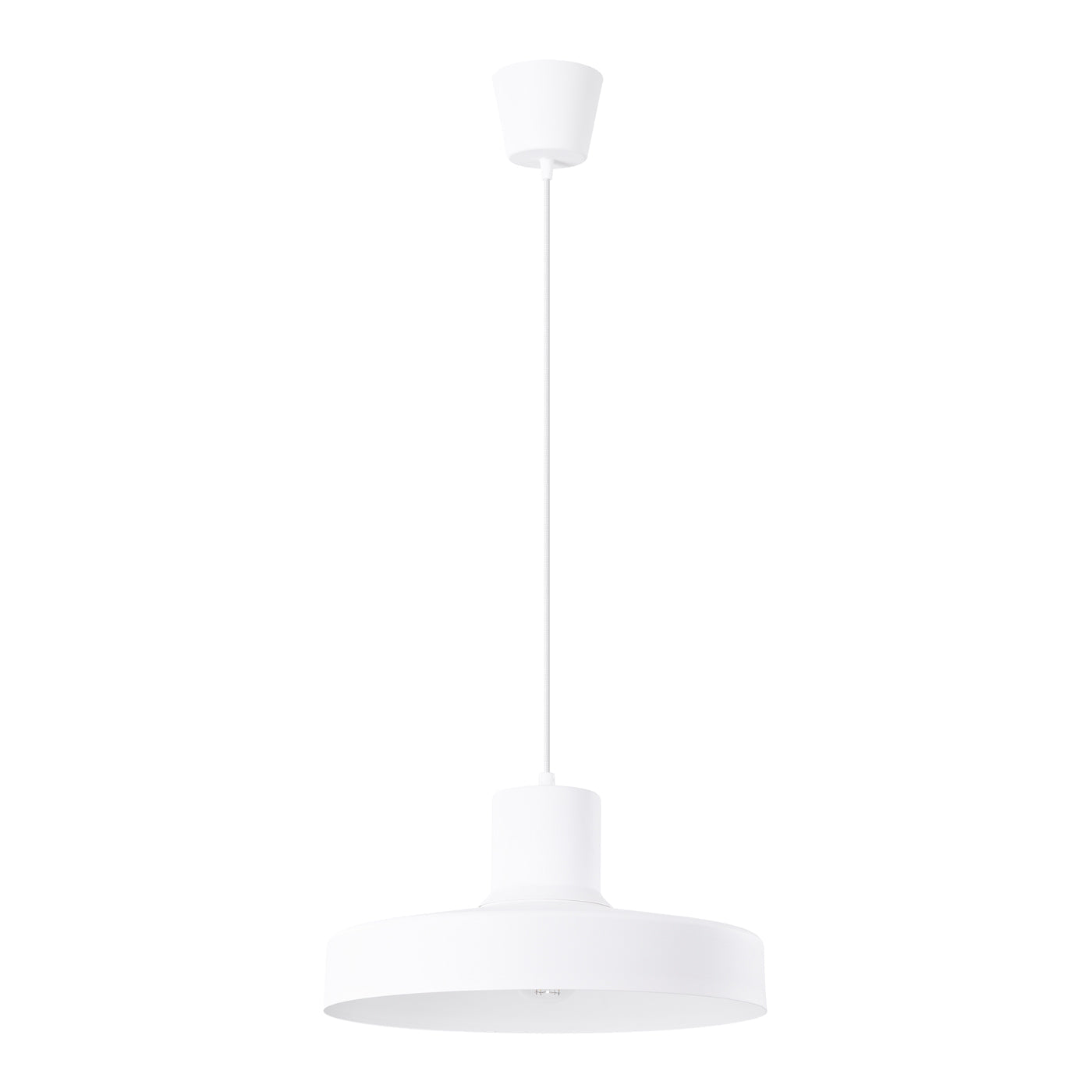 Orbita - Weiße Pendelleuchte, 35 cm, Retro-Stil
