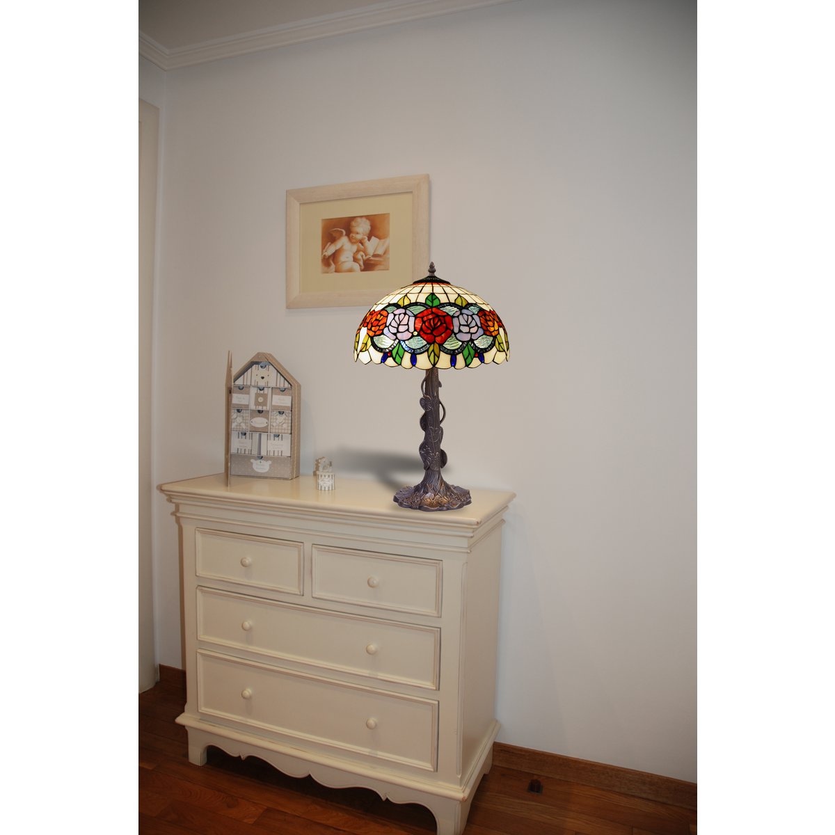 Alexandra - Lighting -Foma Tischleuchte mit Tiffany-Schirm