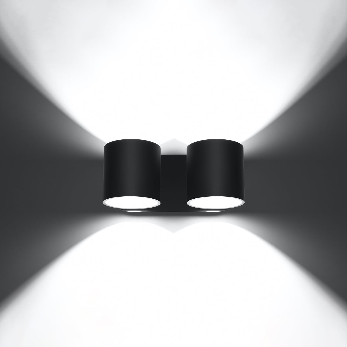 ORBIS - Wandleuchte ORBIS 2 Schwarz Aluminium 5 mm