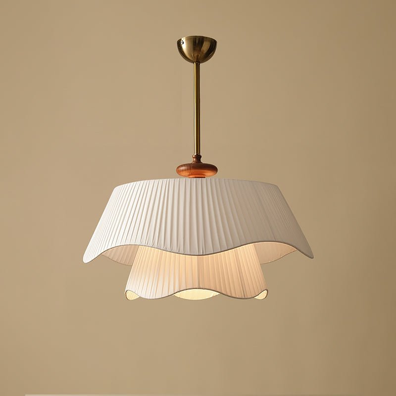 Bellevue - Pendelleuchte aus Metall, Glas und Holz