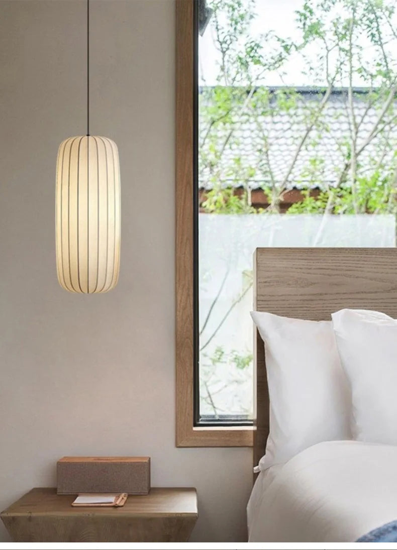 Halona - Wabi-Sabi-Seidenpendelleuchte