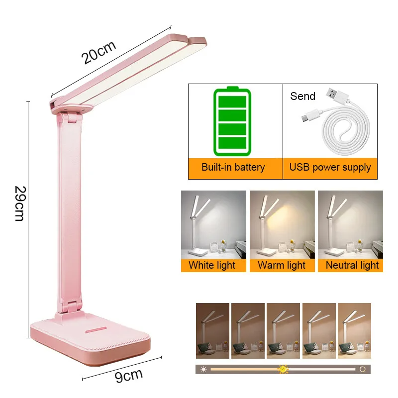 Focalia - Kabellose LED-Schreibtischlampe, per Touch dimmbar