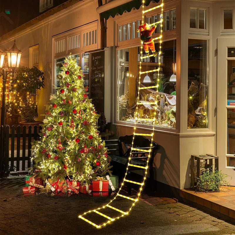Weihnachtsmann-Leiter-Lichterkette - USB, 1 m/3 m