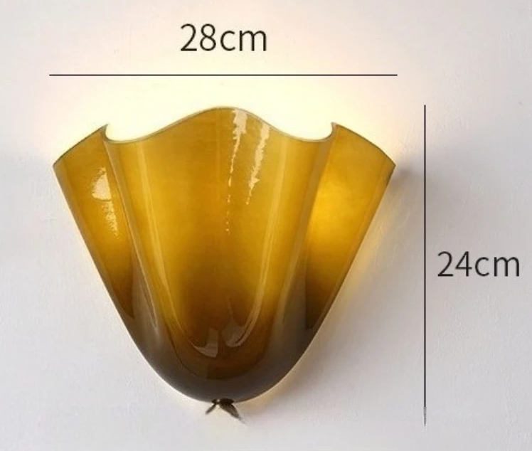 Murena - Retro-Glaswandleuchte, mehrfarbig, im Muscheldesign