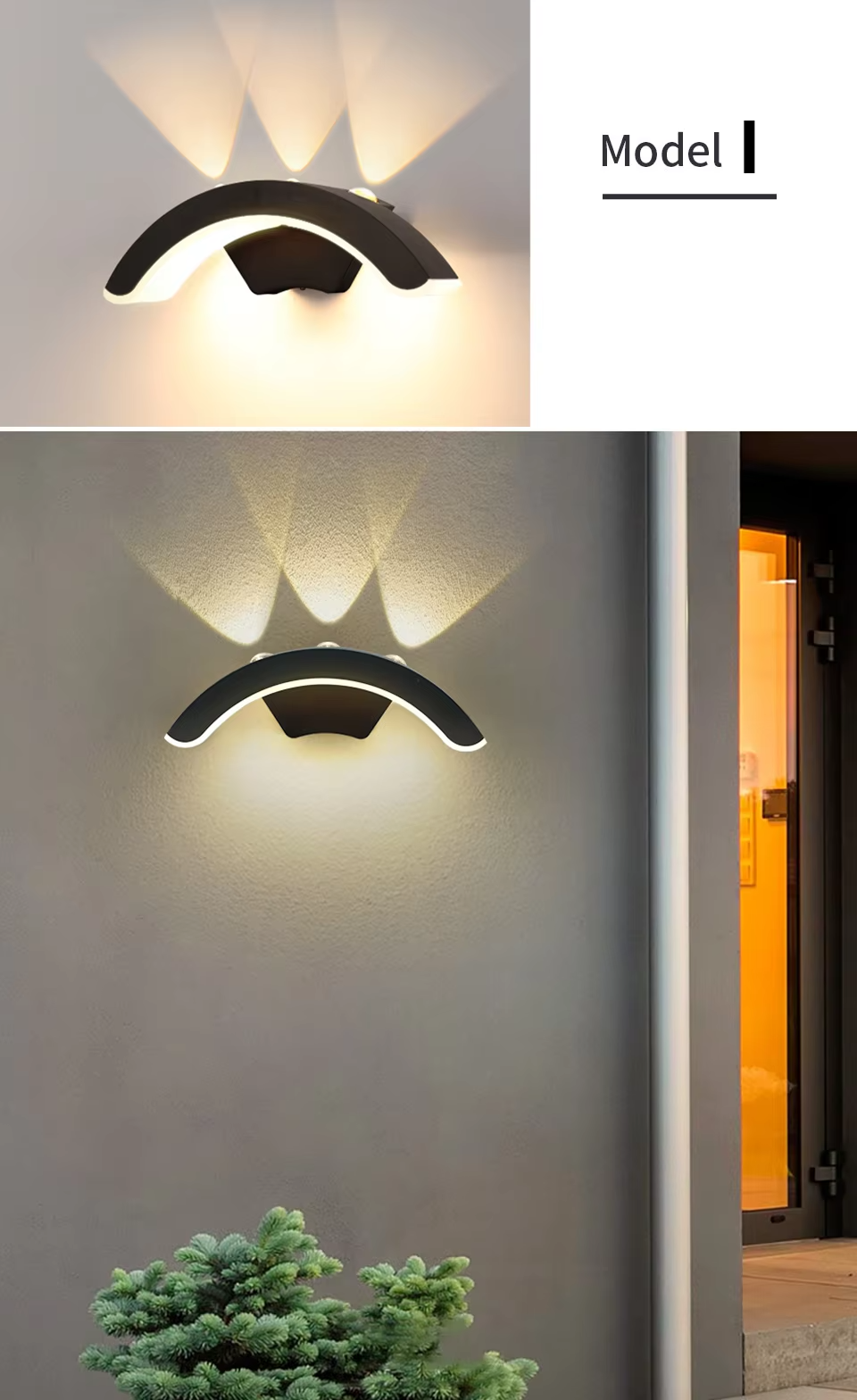 SENSOLUX - LED-Wandleuchte mit Radarsensor IP65