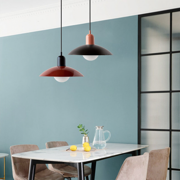 Macaron - Bauhaus Pendelleuchte, Metall & Glas