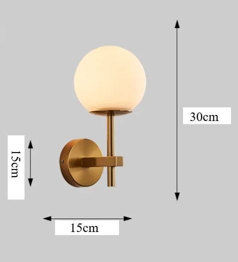 Parietta - LED-Wandleuchte mit Glaskugel