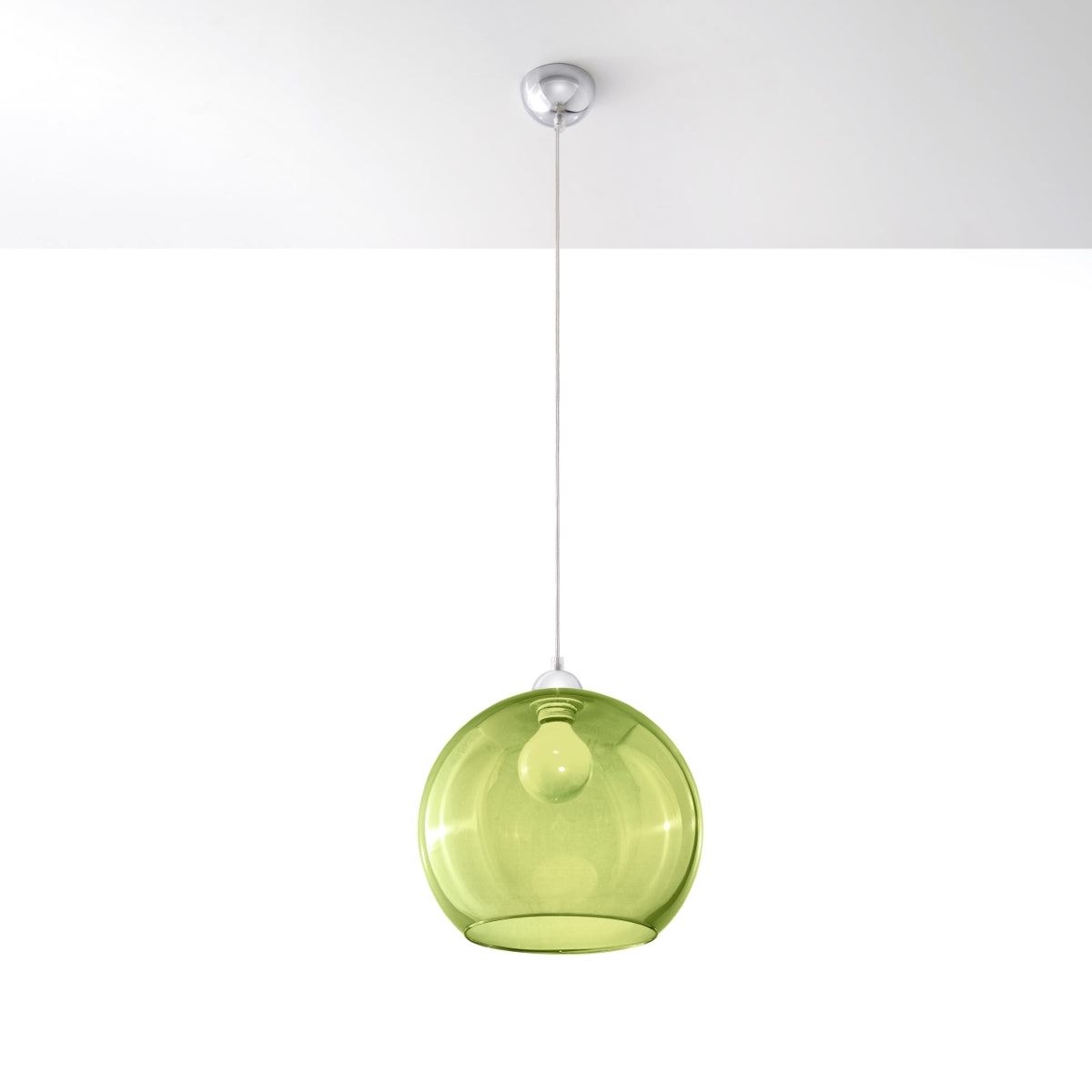 Stella - Grüne Glaskugel-Pendelleuchte